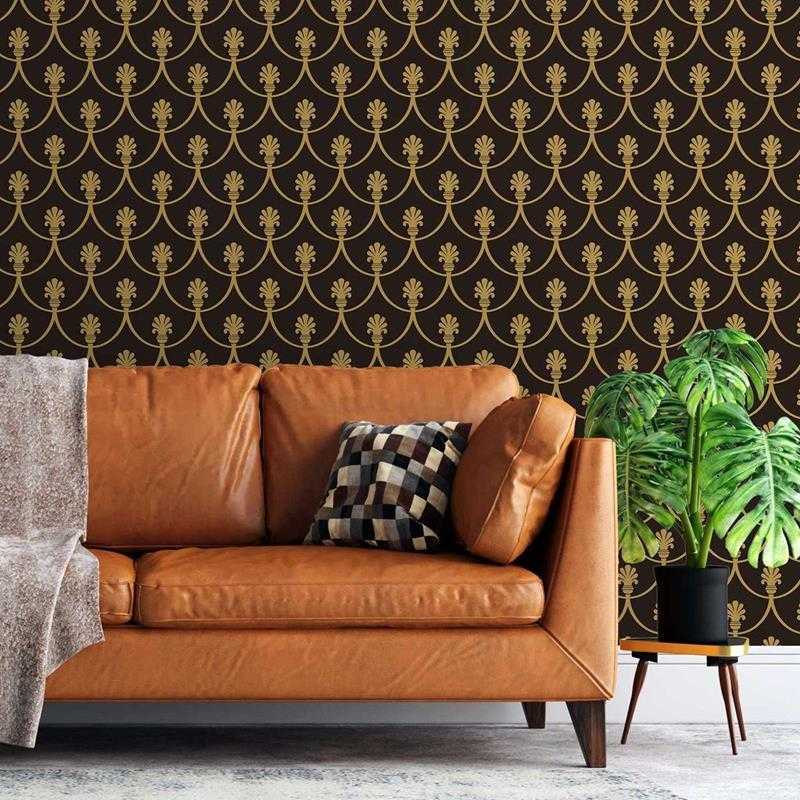 Papel de Parede Adesivo Escama Dourado Vintage N05270 - Papel na Parede