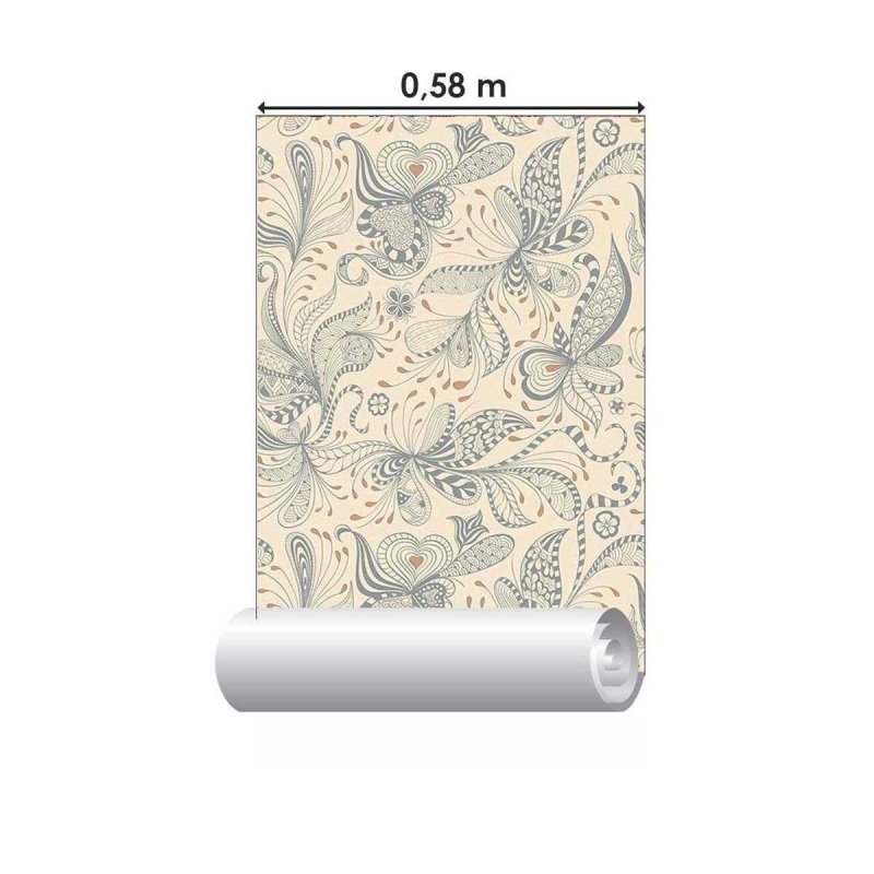 Papel de Parede Adesivo Estampa Étnica Floral N05257 - Papel na Parede