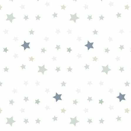 Papel de Parede Adesivo Estrela Verde e Azul 205415464 - Papel na Parede