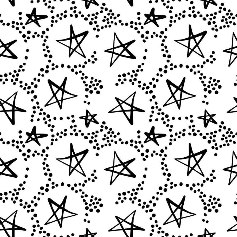 Papel de Parede Adesivo Estrelas e Pontilhismo N012011 - Papel na Parede