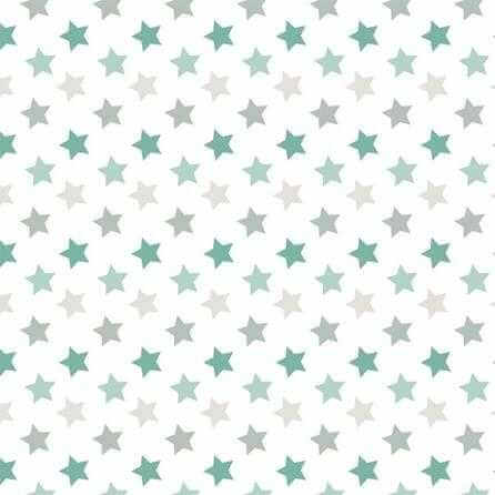 Papel de Parede Adesivo Estrelas Verde e Cinza 541062799 - Papel na Parede