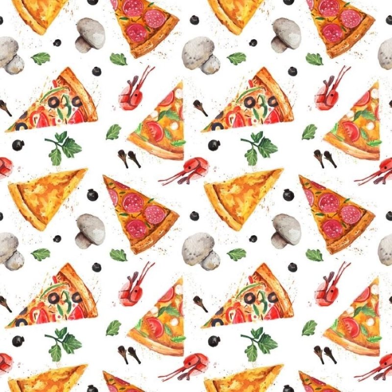 Papel de Parede Adesivo Fatias de Pizza N013290 - Papel na Parede