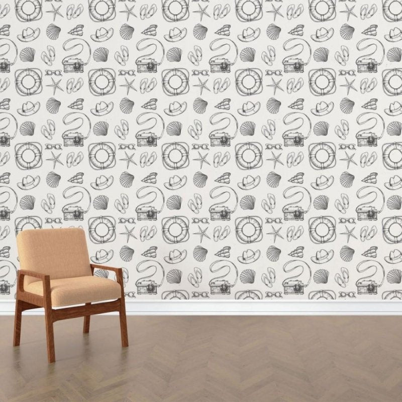 Papel de Parede Adesivo Férias Colorir N015130 - Papel na Parede