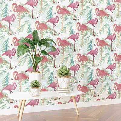 Papel de Parede Adesivo Flamingo Tumblr N302057 - Papel na Parede