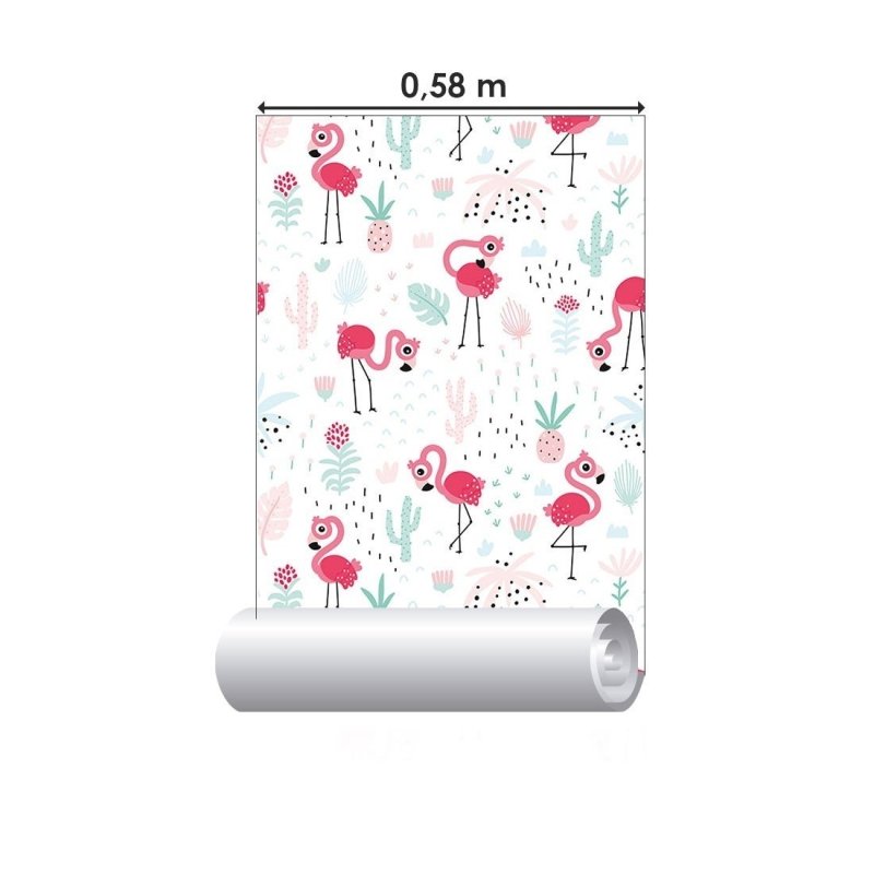 Papel de Parede Adesivo Flamingos N019036 - Papel na Parede