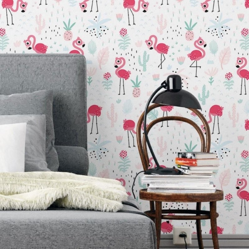 Papel de Parede Adesivo Flamingos N019036 - Papel na Parede