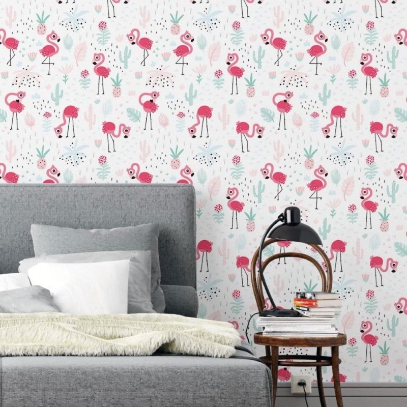 Papel de Parede Adesivo Flamingos N019036 - Papel na Parede