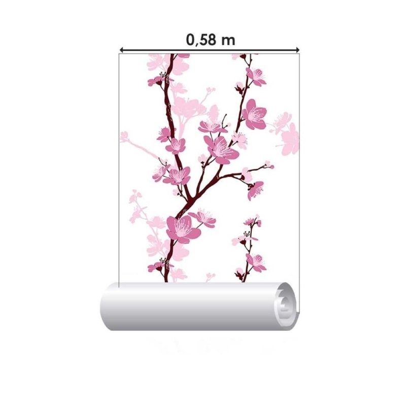 Papel de Parede Adesivo Flor de Cerejeira Sakura N011062 - Papel na Parede