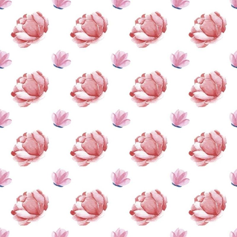 Papel de Parede Adesivo Flor Rosa Minimalista N04202 - Papel na Parede