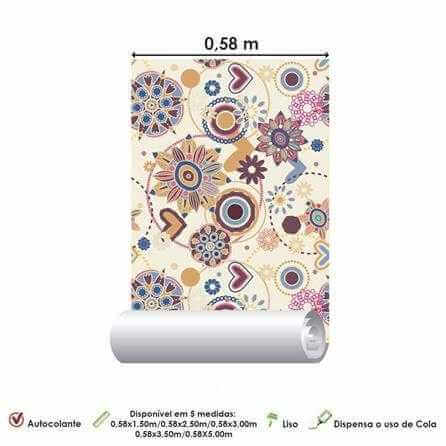 Papel de Parede Adesivo Floral 1369 - Papel na Parede