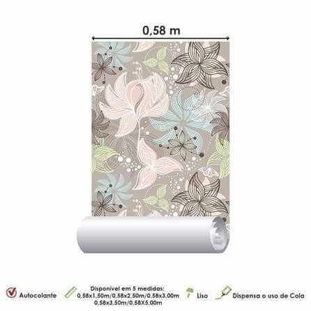 Papel de Parede Adesivo Floral 210122 - Papel na Parede