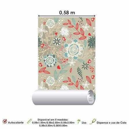 Papel de Parede Adesivo Floral 210123 - Papel na Parede