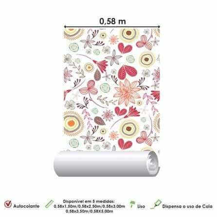 Papel de Parede Adesivo Floral 210179 - Papel na Parede