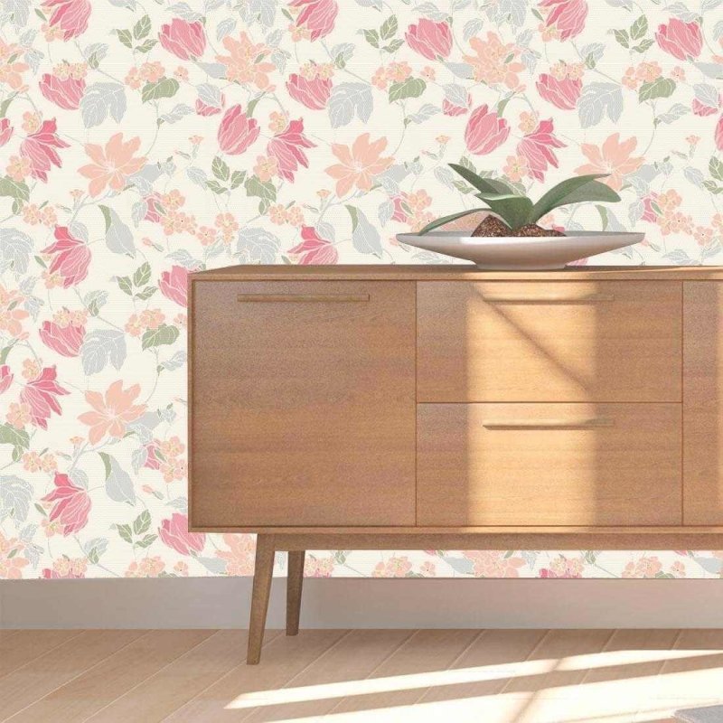 Papel de Parede Adesivo Floral 288936218 - Papel na Parede