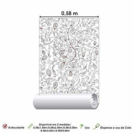 Papel de Parede Adesivo Floral 524 - Papel na Parede