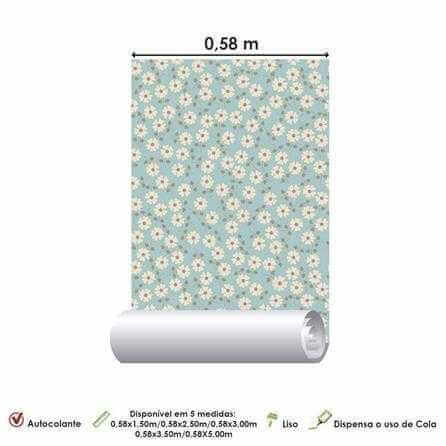 Papel de Parede Adesivo Floral 54002575 - Papel na Parede