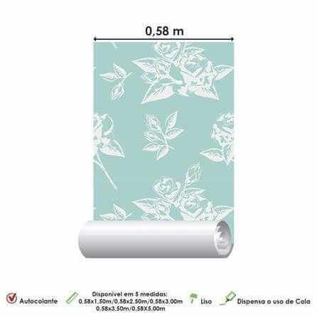 Papel de Parede Adesivo Floral 74816963 - Papel na Parede