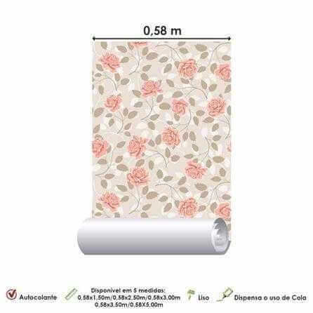 Papel de Parede Adesivo Floral 89847835 - Papel na Parede