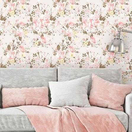 Papel de Parede Adesivo Floral 95222134 - Papel na Parede