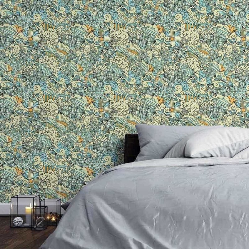 Papel de Parede Adesivo Floral abstrata N03033 - Papel na Parede