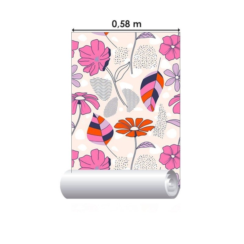 Papel de Parede Adesivo Floral Abstrato N012080 - Papel na Parede