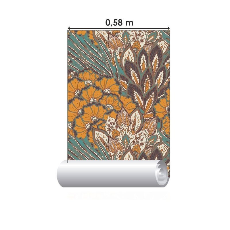 Papel de Parede Adesivo Floral Abstrato N015045 - Papel na Parede