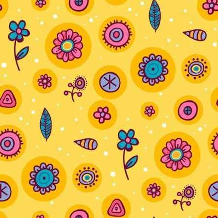 Papel de Parede Adesivo Floral Amarelo 1213 - Papel na Parede