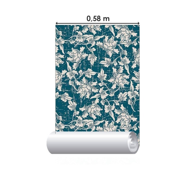 Papel de Parede Adesivo Floral Antiguidade N014214 - Papel na Parede