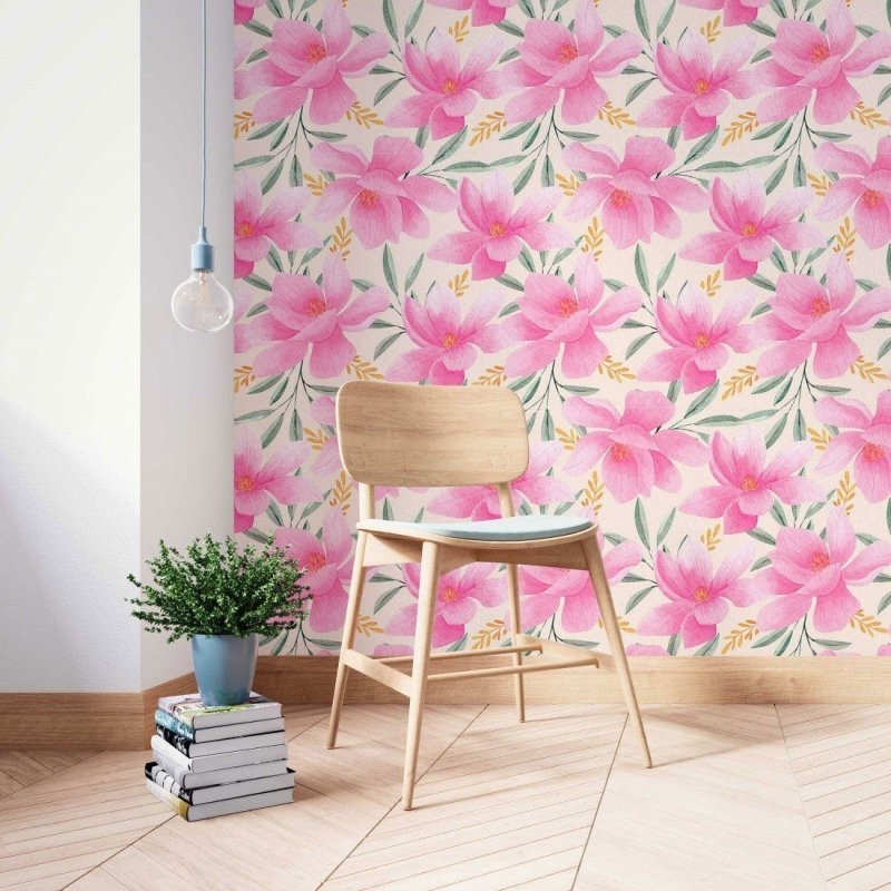 Papel de Parede Adesivo Floral Aquarela N014204 - Papel na Parede