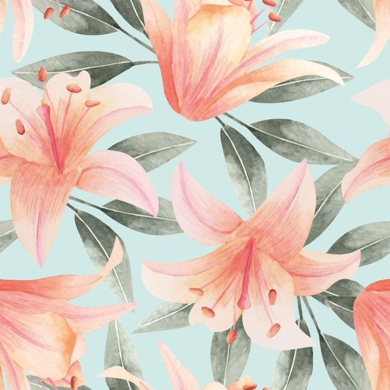 Papel de Parede Adesivo Floral Aquarela N014205 - Papel na Parede