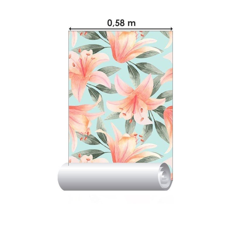 Papel de Parede Adesivo Floral Aquarela N014205 - Papel na Parede