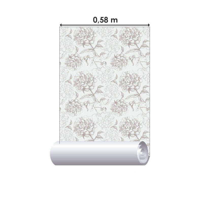 Papel de Parede Adesivo Floral Clássico N012101 - Papel na Parede