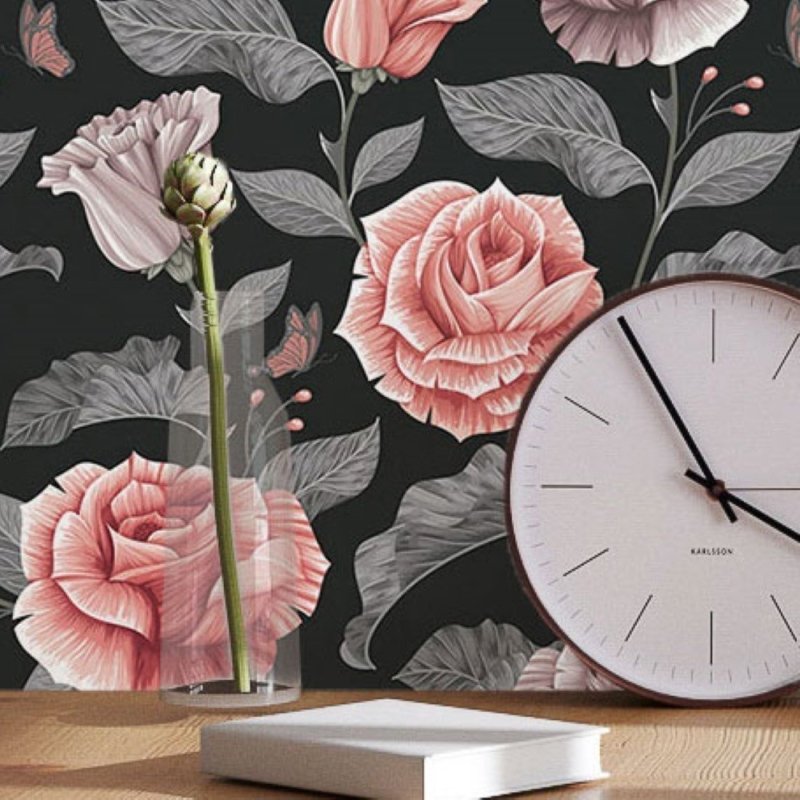 Papel de Parede Adesivo Floral Clássico N017036 - Papel na Parede