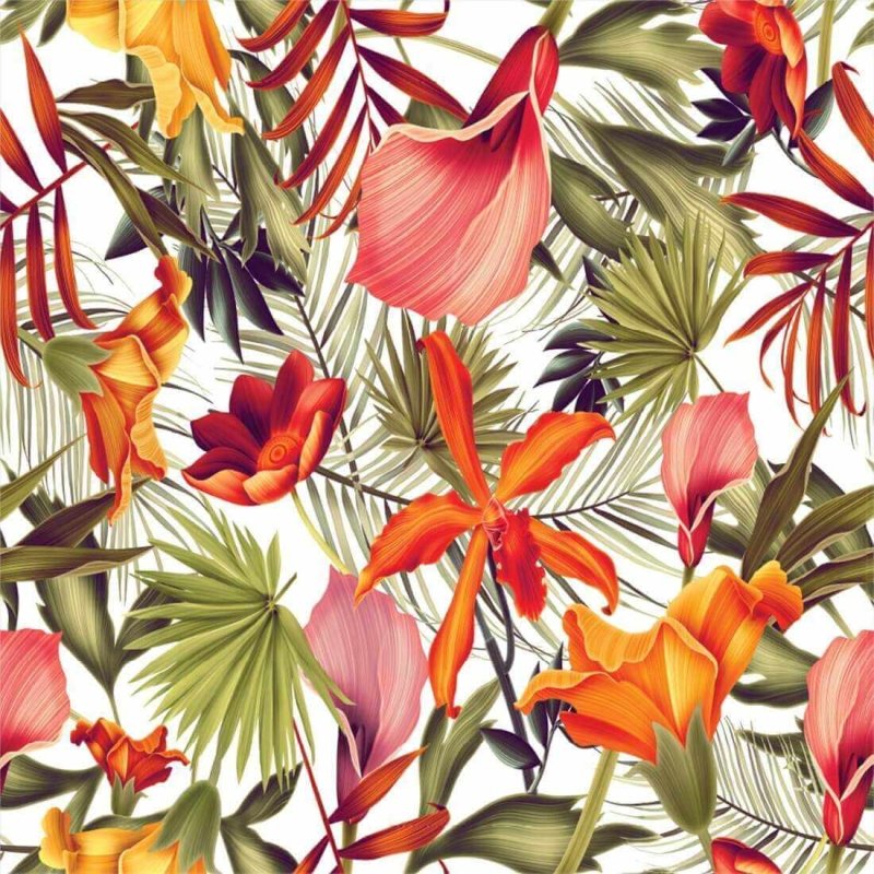 Papel de Parede Adesivo Floral Colorido 277321451 - Papel na Parede