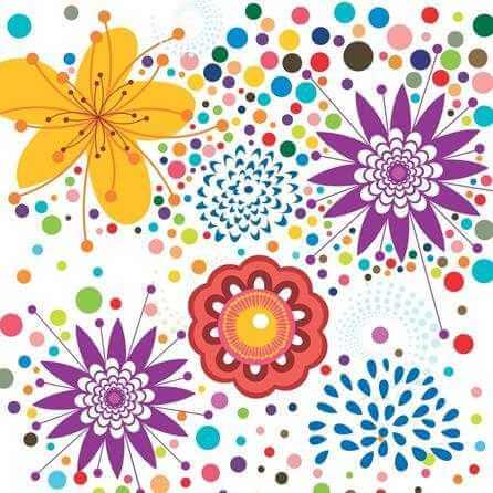 Papel de Parede Adesivo Floral Colorido 520 - Papel na Parede