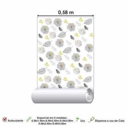 Papel de Parede Adesivo Floral Flor Jovem Colorido 62534 - Papel na Parede