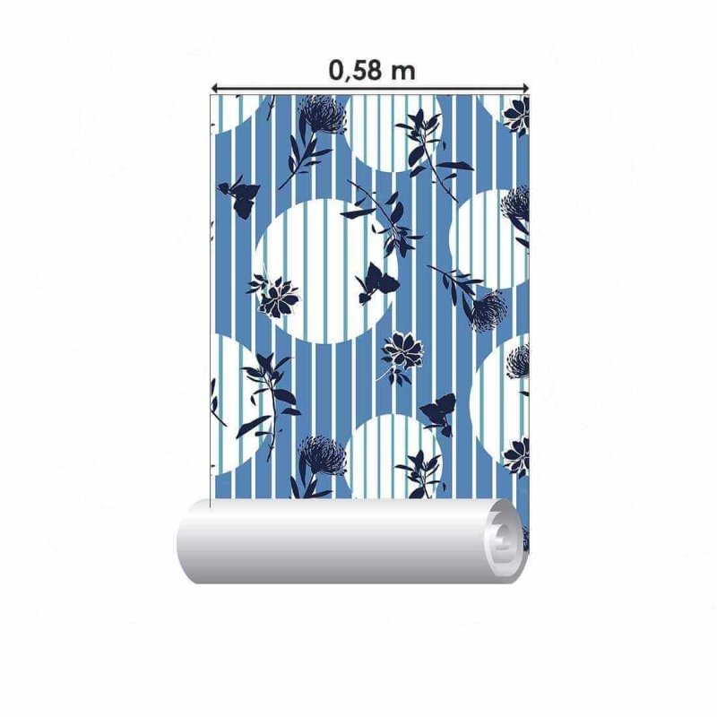 Papel de Parede Adesivo Floral Geométrico N02112 - Papel na Parede