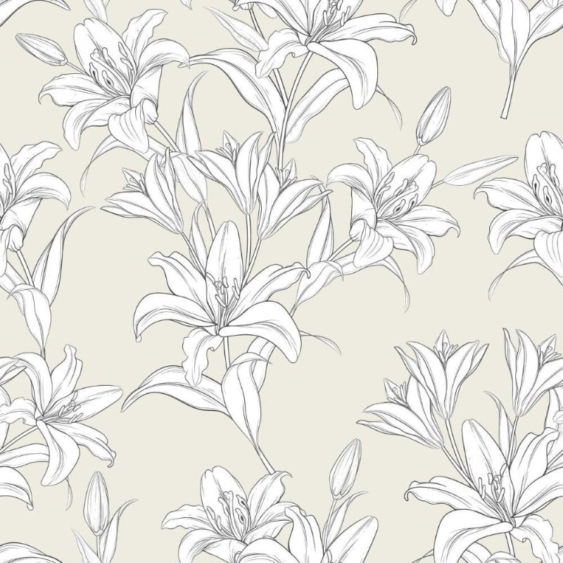 Papel de Parede Adesivo Floral Lírios N012007 - Papel na Parede