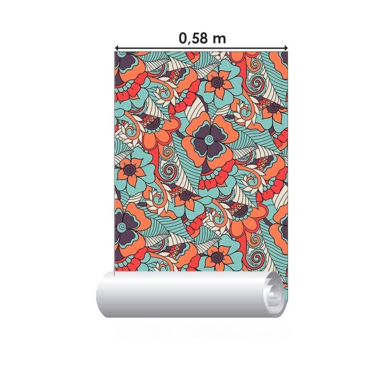 Papel de Parede Adesivo Floral Mandala N012042 - Papel na Parede