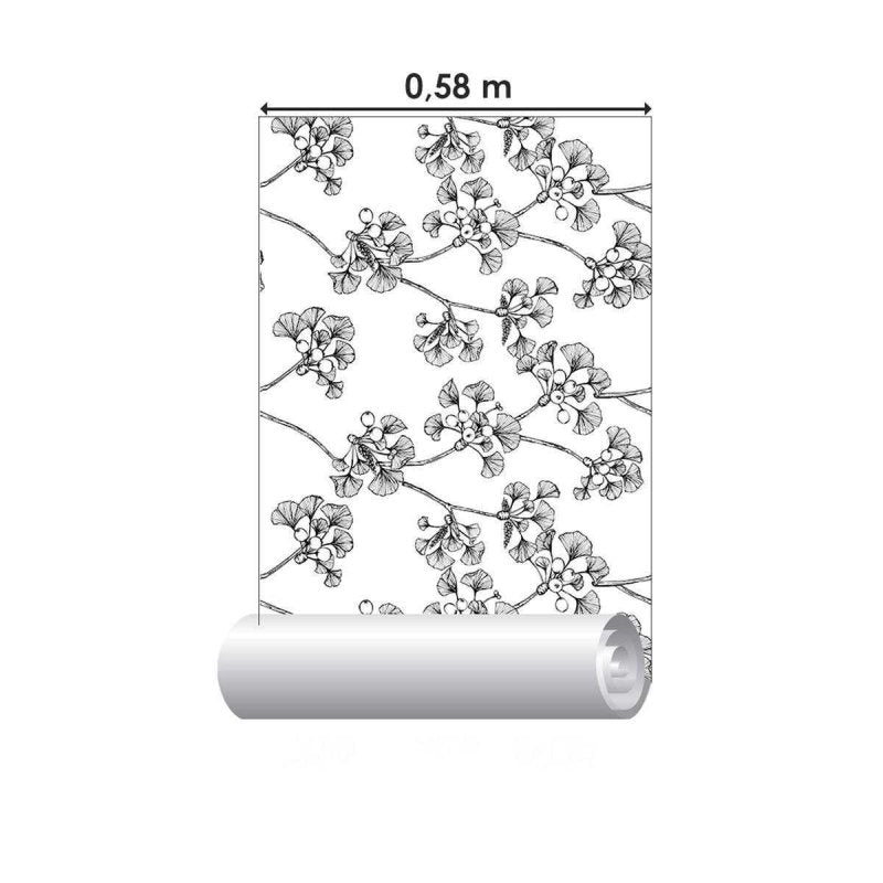 Papel de Parede Adesivo Floral Minimalista N04160 - Papel na Parede