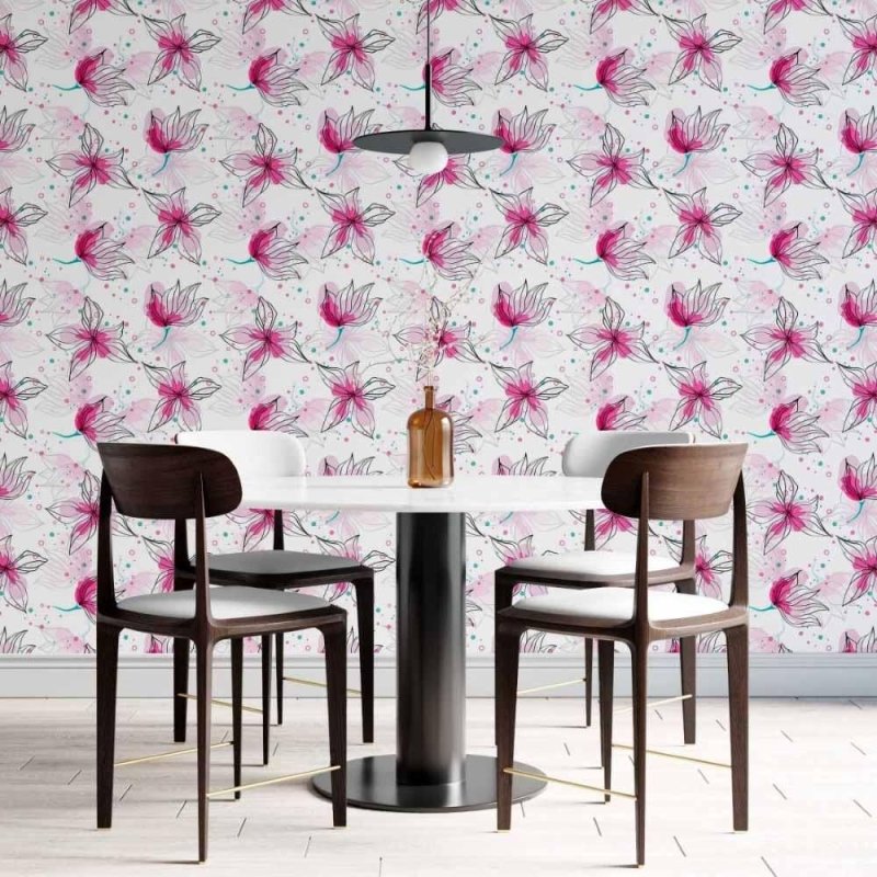 Papel de Parede Adesivo floral N014113 - Papel na Parede