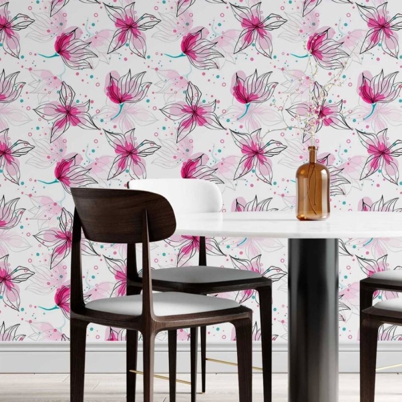 Papel de Parede Adesivo floral N014113 - Papel na Parede