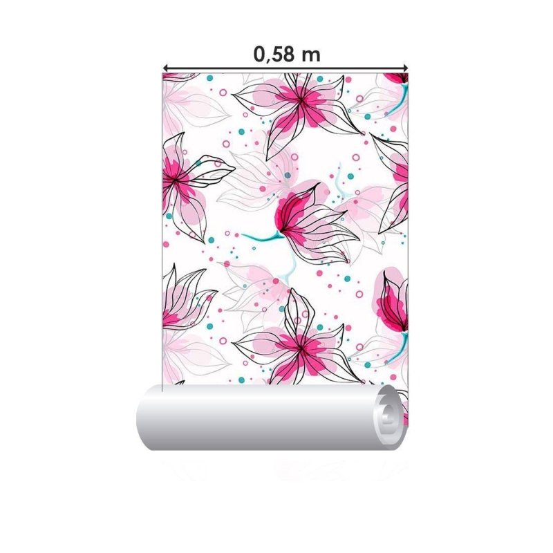 Papel de Parede Adesivo floral N014113 - Papel na Parede
