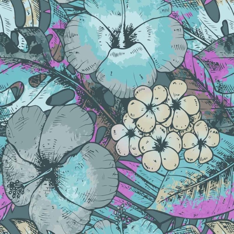 Papel de Parede Adesivo floral N014145 - Papel na Parede