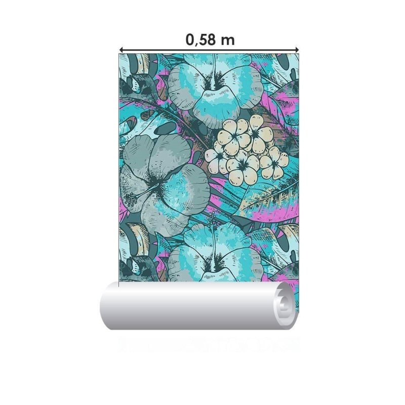Papel de Parede Adesivo floral N014145 - Papel na Parede