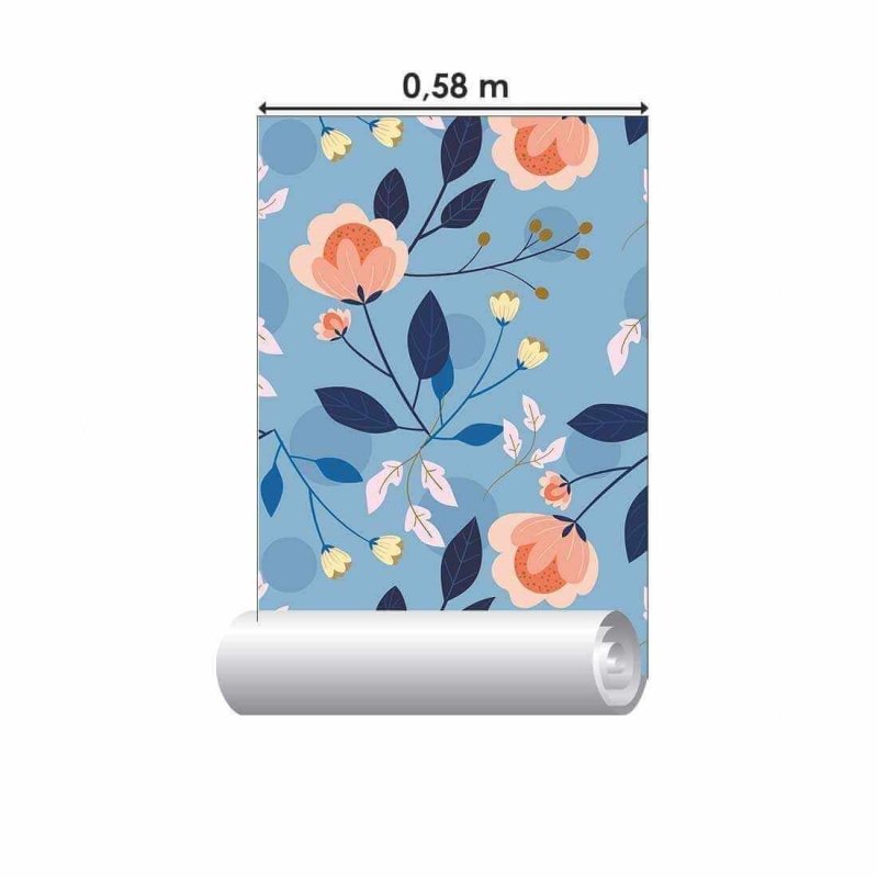 Papel de Parede Adesivo Floral N02108 - Papel na Parede