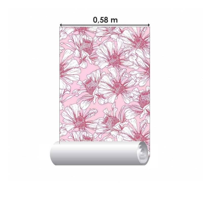 Papel de Parede Adesivo Floral N02199 - Papel na Parede