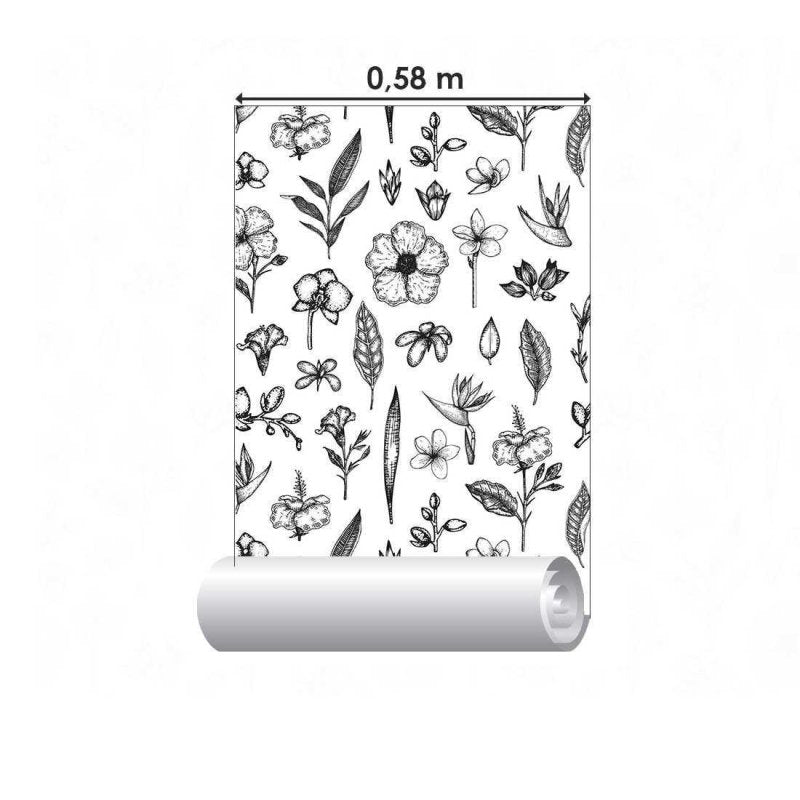 Papel de Parede Adesivo Floral N02219 - Papel na Parede