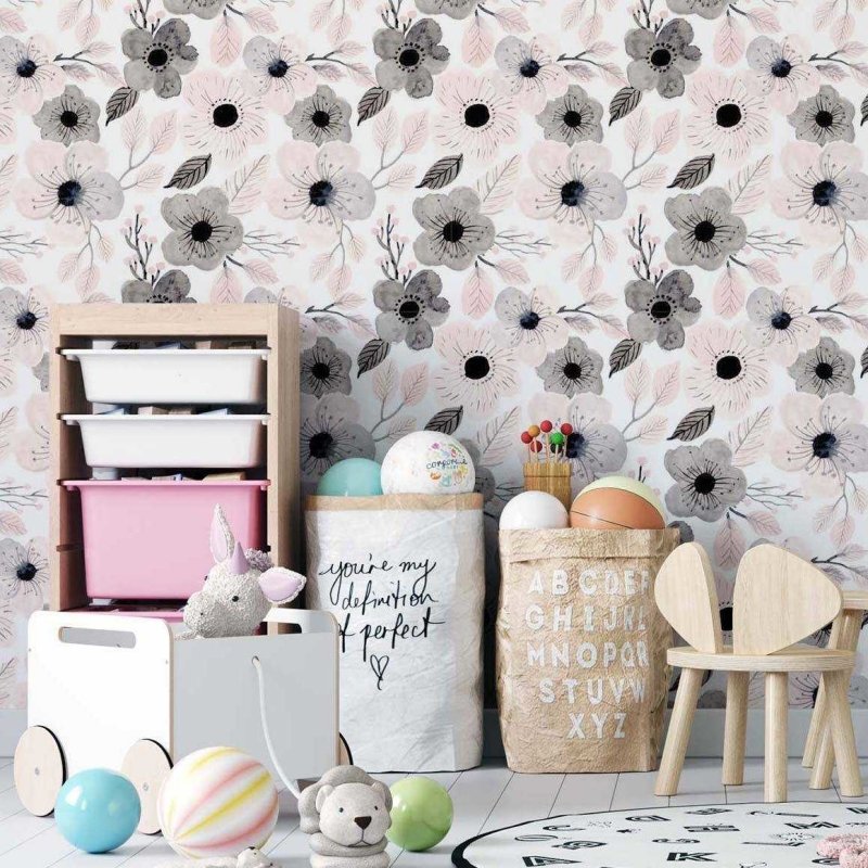 Papel de Parede Adesivo Floral N02240 - Papel na Parede