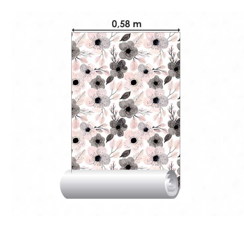Papel de Parede Adesivo Floral N02240 - Papel na Parede